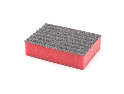 Rippled sponge wipe (red)